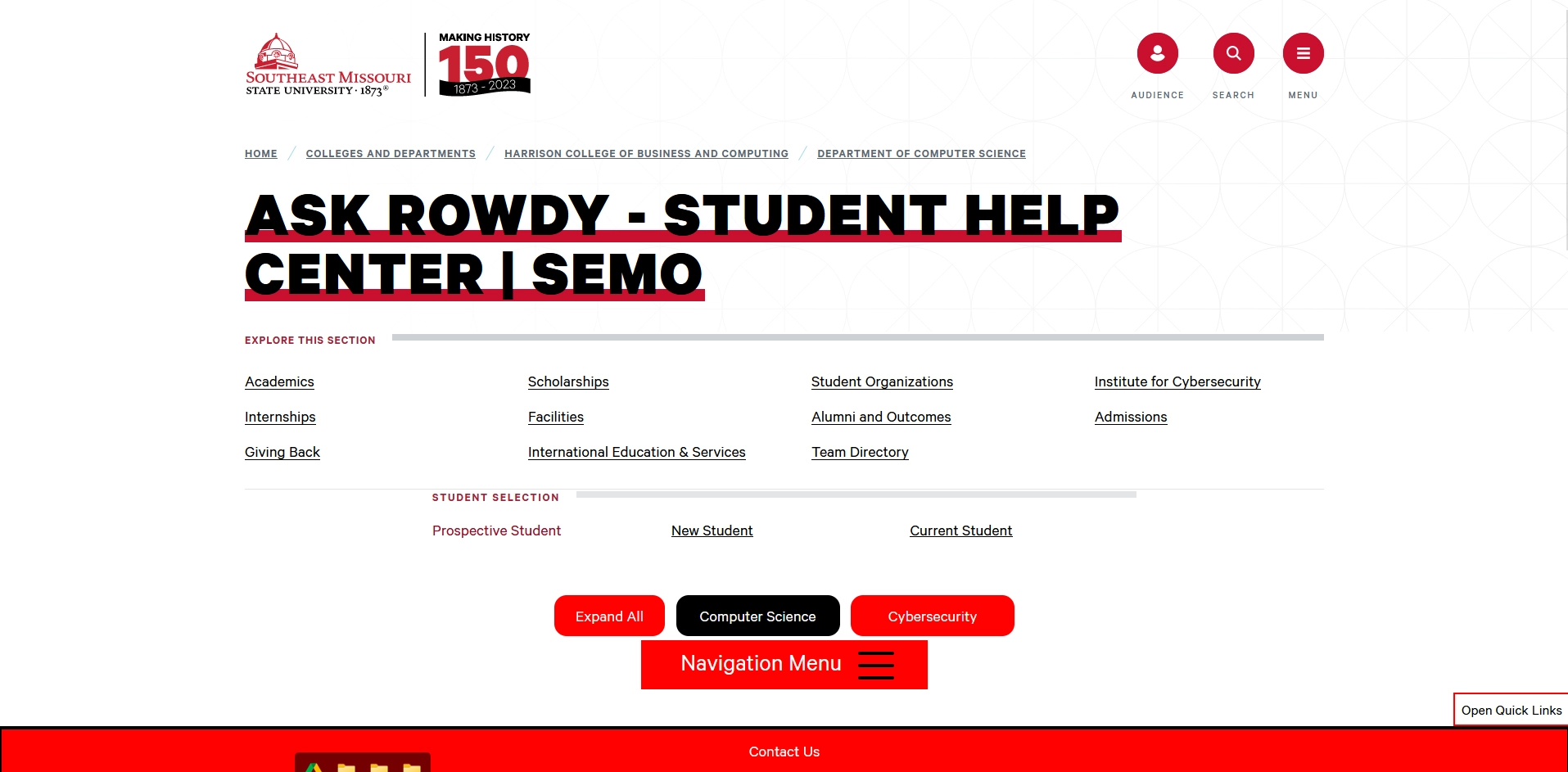 Empowering Student Engagement: Elevating SEMO’s Website with Dynamic Student Information Page