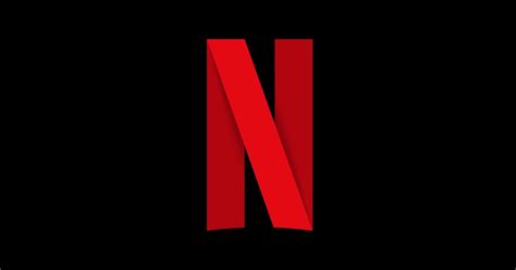 Netflix N logo. Red N black background.